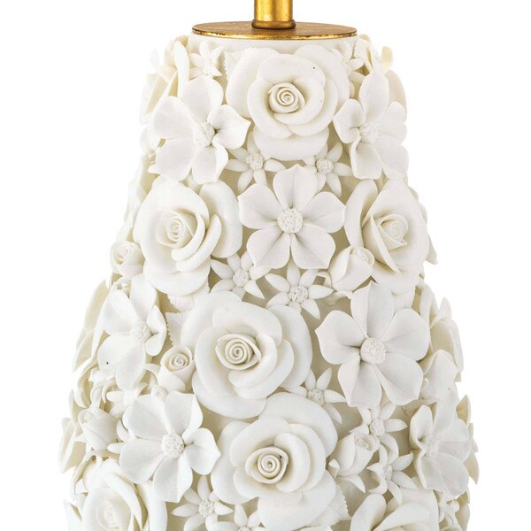 White base of a flower lamp